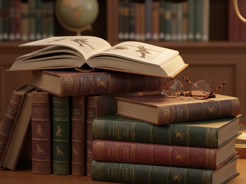 Vintage antique books about figure skating